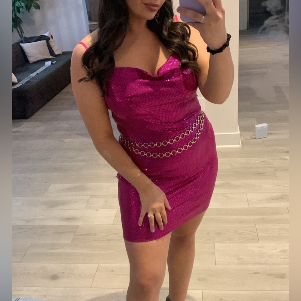 Betsy Johnson Hot Pink Sequin Dress